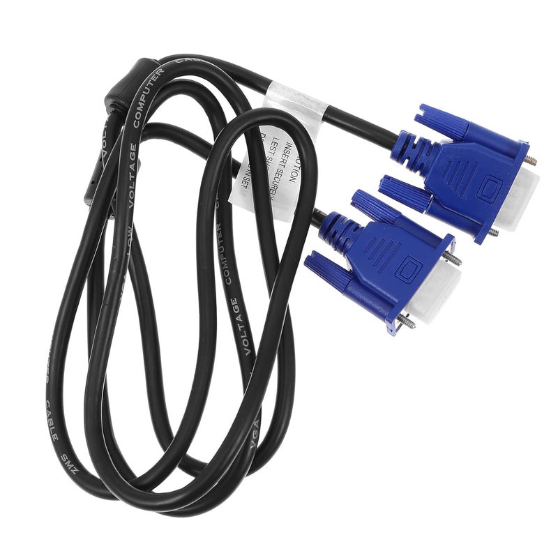 2Pcs VGA Cable for Computer Monitor and Projector with Blue Interface Heat Resistant PE Jacket - Image 1